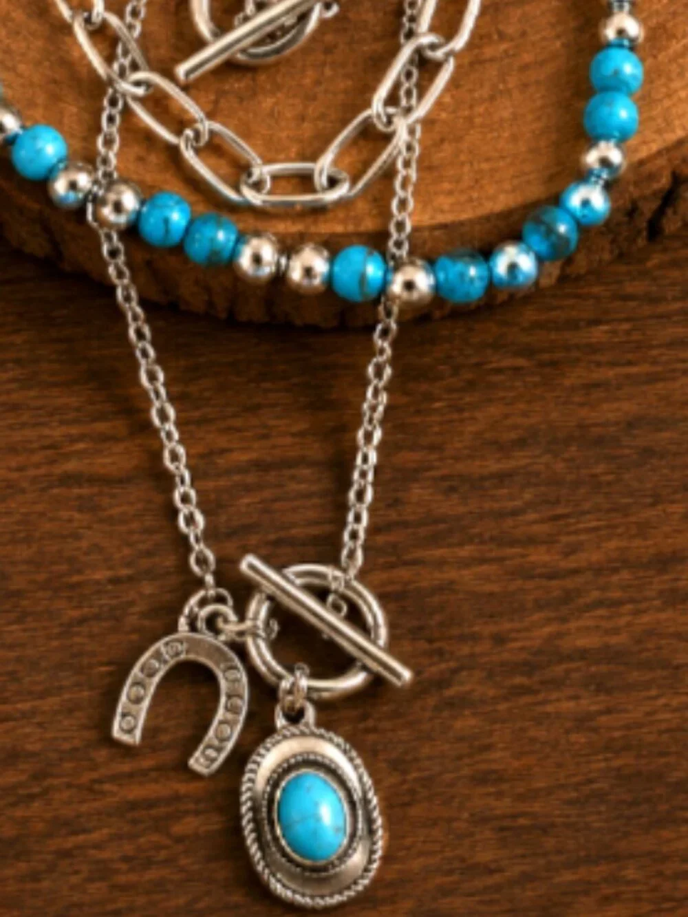 50pc Turquoise & Silver Tone Western style Jewelry Mixed Lot Earrings Rings Boho